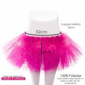 Saia De Tule Com Confete 40cm Sortido