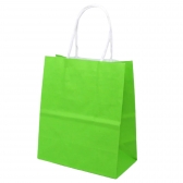 Sacola Papel Kraft Verde Limão Tamanho 18cm X 09cm X 22cm 10un