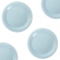 Prato De Papel Silver Azul Bebê 18cm 10 Un