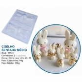 Forma Silicone 10131 Coelho Sentado Médio Un - Bwb