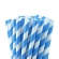 Canudo De Papel Listrado Azul Claro Art Lille 12un
