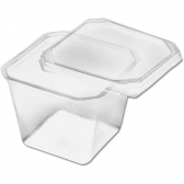 Pote Quadrado 250ml Com Tampa 20 Un - Prafesta