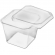 Pote Quadrado 250ml Com Tampa 20 Un - Prafesta