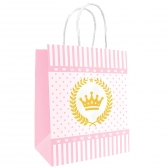 Sacola Papel Kraft Princesa Tamanho 18cm X 09cm X 22cm 10 Un