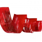 Cortina Metalizada De Teto Cromus Vermelho 4,5m X 30cm