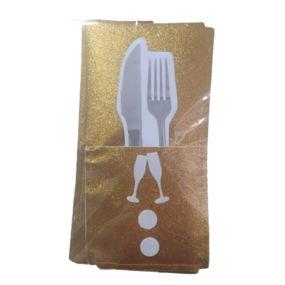 Porta Talher Taça Dourado - 6 Un