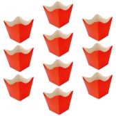 Cachepot Montado Médio Vermelho 10 Un