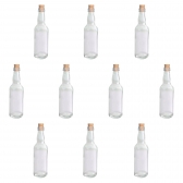 Lembrancinha Garrafa De Vidro 50ml Tampa Rolha 10 Un