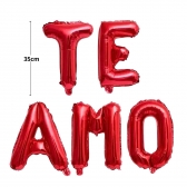 Balão Metalalizado Vermelho Te Amo 16 Polegadas