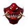 Máscara Samurai Dragão Vermelho Un