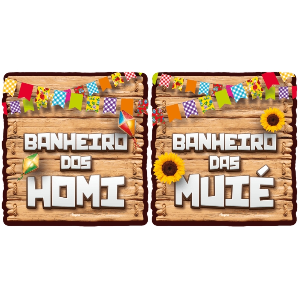 Placas Sinalizadoras De Banheiros Homi Muié 2 Un - Regina