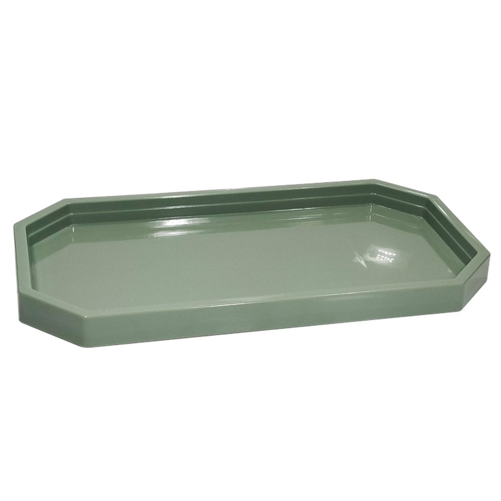 Bandeja Decorativa Lapidada Verde Eucalipto Un - Tasil