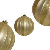Bola Decorada Dourado 15cm Florarte