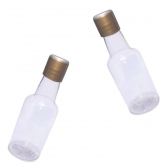 Lembrancinha Garrafa Pvc 50ml Tampa Plástica Prata 10un