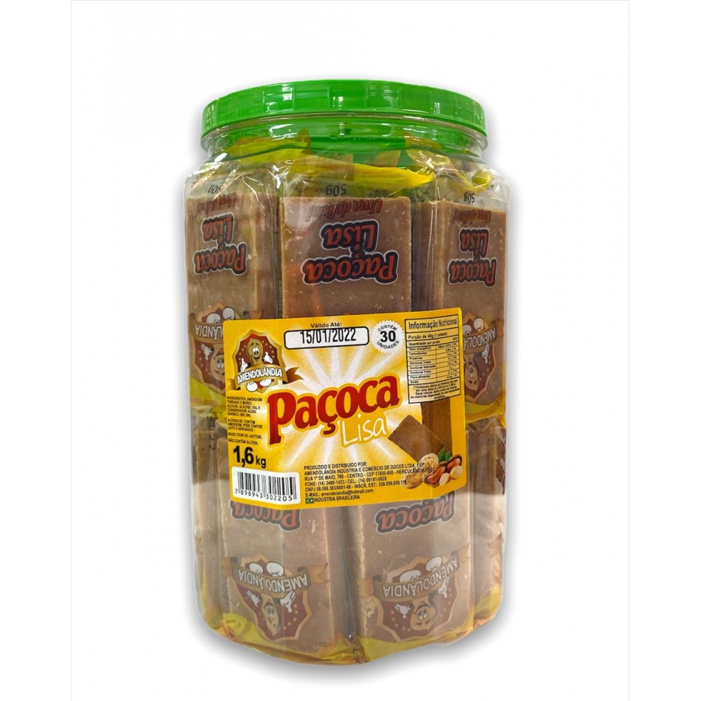 Paçoca Lisa 30 Un - Amendolândia