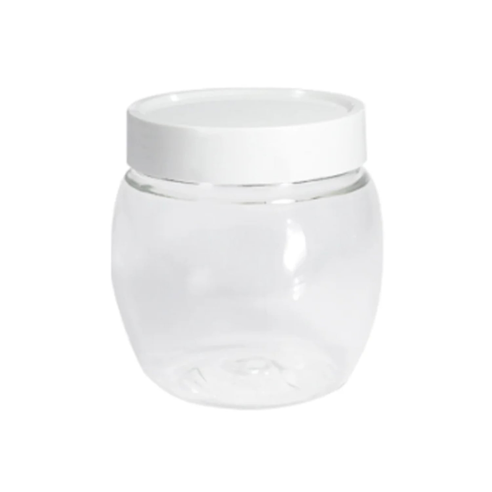 Pote Redondo Tasil De 250ml Com Tampa Branca