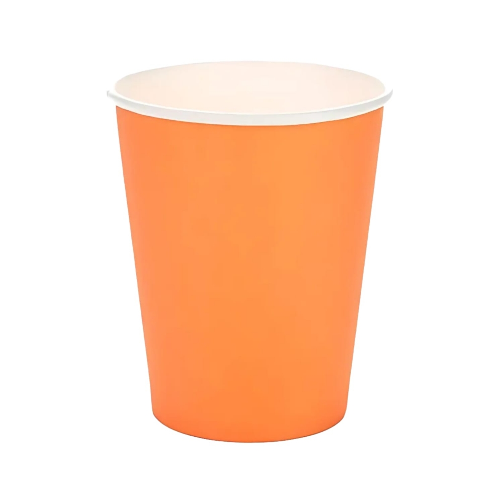 Copo De Papel Silver Laranja 270ml 10 Un
