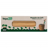 Mexedor De Bambu Talge Para Drink Café Bebida 19cm 500un