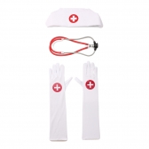 Kit Enfermeira Branco E Vermelho 3 Un - Cromus