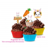 Picks Decorativos Para Doces Coelho Páscoa 8 Un - Regina
