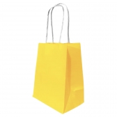 Sacola Papel Kraft Amarelo Tamanho 18cm X 09cm X 22cm 10 Un
