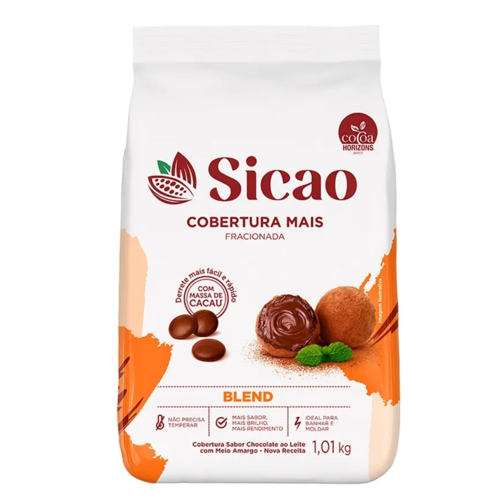 Cobertura Gotas Fracionada Blend Mais 1,01kg - Sicao