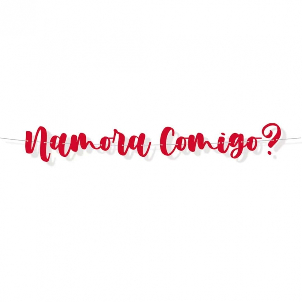 Faixa Decorativa Lettering Namora Comigo - Cromus