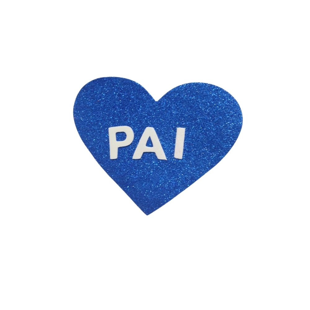 Coração De Eva Azul G Pai Un - Laços