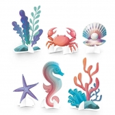 Decoração De Mesa Fundo Do Mar 6 Un - Regina