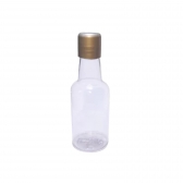 Lembrancinha Garrafa Pvc 50ml Tampa Plástica Prata 10un